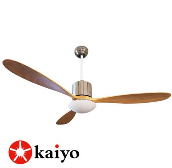 Quạt trần gỗ Kaiyo OKI-2011 là sự kết hợp hoàn hảo giữa quạt mát và đèn chiếu sáng.